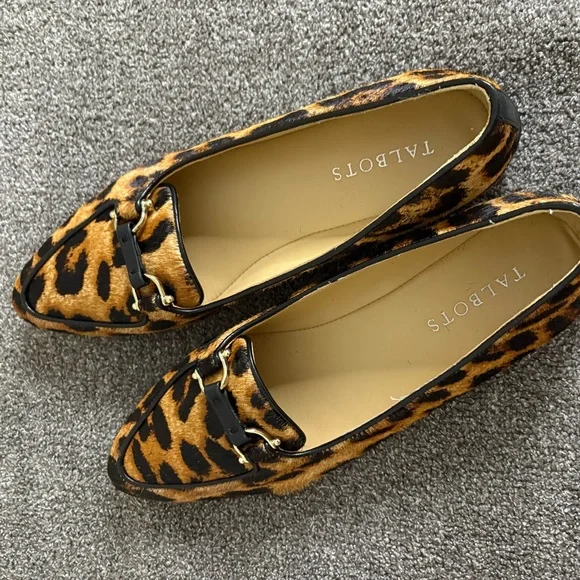 Talbots Animal Print Loafers Leather Size 7 - Picture 4 of 10